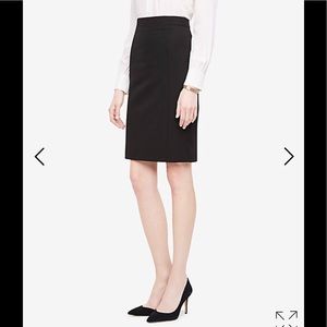 Ann Taylor Black Ponte Pencil Skirt